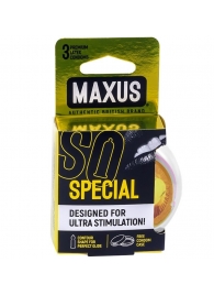 Презервативы с точками и рёбрами в пластиковом кейсе MAXUS Special - 3 шт. - Maxus - купить с доставкой в Златоусте