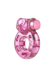 Розовое эрекционное виброкольцо Pink Bear - Baile - в Златоусте купить с доставкой