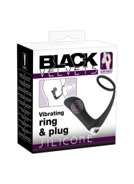 Черное эрекционное кольцо с анальной вибропробкой Vibrating Ring   Plug - Orion - в Златоусте купить с доставкой