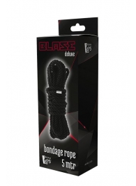 Черная веревка для шибари DELUXE BONDAGE ROPE - 5 м. - Dream Toys - купить с доставкой в Златоусте