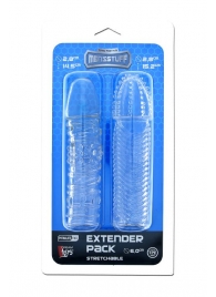 Комплект из 2 прозрачных насадок на пенис PENIS EXTENDER PACK - Dream Toys - в Златоусте купить с доставкой
