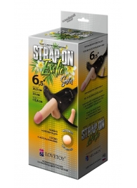 Пояс-трусики с 2 насадками Exotic-Sara - 16,5 см. - LOVETOY (А-Полимер) - купить с доставкой в Златоусте