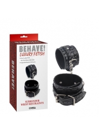 Черные наручники Surrender Wrist Restraints - Chisa - купить с доставкой в Златоусте