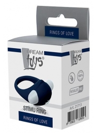 Гладкое синее эрекционное виброкольцо STIMU RING - Dream Toys - в Златоусте купить с доставкой