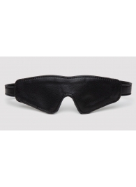 Черная плотная маска на глаза Bound to You Faux Leather Blindfold - Fifty Shades of Grey - купить с доставкой в Златоусте