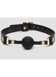 Черный кляп-шар Bound to You Faux Leather Ball Gag - Fifty Shades of Grey - купить с доставкой в Златоусте