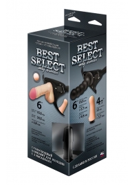 Черный пояс для женщин BEST SELECT с 3 насадками - LOVETOY (А-Полимер) - купить с доставкой в Златоусте