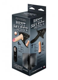 Черный женский пояс BEST SELECT с 3 насадками и вибрацией - LOVETOY (А-Полимер) - купить с доставкой в Златоусте