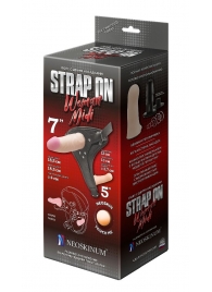 Реалистичный страпон Woman Midi с вагинальной пробкой - 19 см. - LOVETOY (А-Полимер) - купить с доставкой в Златоусте