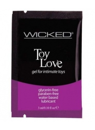 Лубрикант на водной основе для использования с игрушками WICKED Toy Love - 3 мл. - Wicked - купить с доставкой в Златоусте