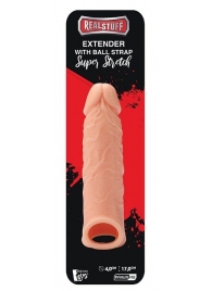 Телесная насадка EXTENDER WITH BALL STRAP 6.5 - 17 см. - Dream Toys - в Златоусте купить с доставкой