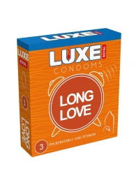 Презервативы с продлевающим эффектом LUXE Royal Long Love - 3 шт. - Luxe - купить с доставкой в Златоусте