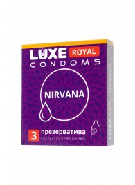 Презервативы с увеличенным количеством смазки LUXE Royal Nirvana - 3 шт. - Luxe - купить с доставкой в Златоусте