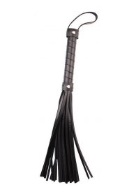 Черная многохвостая плеть Pleasure Whip - 46 см. - Chisa - купить с доставкой в Златоусте