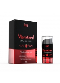 Жидкий интимный гель с эффектом вибрации Vibration! Strawberry - 15 мл. - INTT - купить с доставкой в Златоусте
