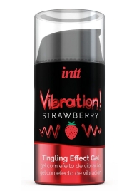 Жидкий интимный гель с эффектом вибрации Vibration! Strawberry - 15 мл. - INTT - купить с доставкой в Златоусте