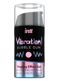 Жидкий интимный гель с эффектом вибрации Vibration! Bubble Gum - 15 мл. - INTT - купить с доставкой в Златоусте