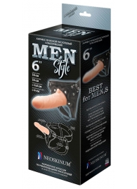 Телесный пустотелый харнесс MEN Style - 17,5 см. - LOVETOY (А-Полимер) - купить с доставкой в Златоусте
