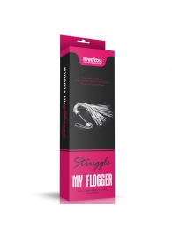 Серебристая плетка Struggle My Flogger с черной ручкой - 45 см. - Lovetoy - купить с доставкой в Златоусте