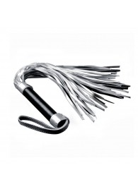 Серебристая плетка Struggle My Flogger с черной ручкой - 45 см. - Lovetoy - купить с доставкой в Златоусте