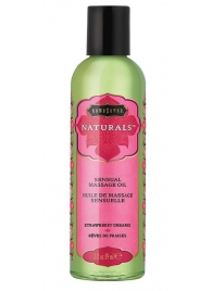 Массажное масло Naturals Strawberry Dreams с ароматом клубники - 59 мл. - Kama Sutra - купить с доставкой в Златоусте