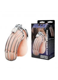 Металлическая клетка Prisoner Cock Сage с замком - BlueLine - купить с доставкой в Златоусте