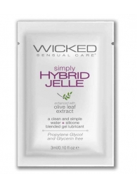 Гель-лубрикант на водно-силиконовой основе Simply Hybrid Jelle - 3 мл. - Wicked - купить с доставкой в Златоусте