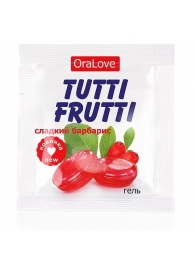 Гель-смазка Tutti-frutti со вкусом барбариса - 4 гр. - Биоритм - купить с доставкой в Златоусте