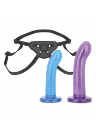 Страпон унисекс Beginners Strap-On с 2 насадками - 15 и 13 см. - Lux Fetish - купить с доставкой в Златоусте