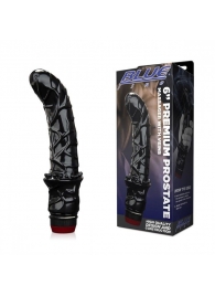 Черный вибромассажер простаты 6  Premium Prostate Massager - BlueLine - в Златоусте купить с доставкой