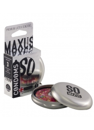Экстремально тонкие презервативы в железном кейсе MAXUS Extreme Thin - 3 шт. - Maxus - купить с доставкой в Златоусте