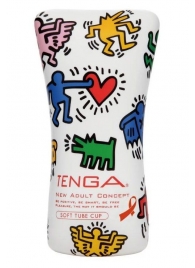 Мастурбатор-туба Keith Haring Soft Tube CUP - Tenga - в Златоусте купить с доставкой