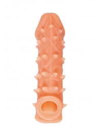 Телесная закрытая насадка с пупырышками Cock Sleeve Size L - 17,6 см. - KOKOS - в Златоусте купить с доставкой