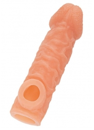 Телесная закрытая насадка с шершавой головкой Cock Sleeve Size L - 17,6 см. - KOKOS - в Златоусте купить с доставкой