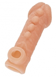 Телесная закрытая насадка с шишечками Cock Sleeve Size S - 13,8 см. - KOKOS - в Златоусте купить с доставкой