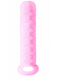 Розовый фаллоудлинитель Homme Long - 13,5 см. - Lola Games - в Златоусте купить с доставкой