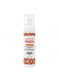 Разогревающее массажное масло Gourmet White Peach Organic с органическими ингредиентами - 50 мл. - Exsens - купить с доставкой в Златоусте