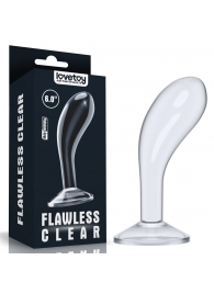 Прозрачный стимулятор простаты Flawless Clear Prostate Plug - 15 см. - Lovetoy - в Златоусте купить с доставкой