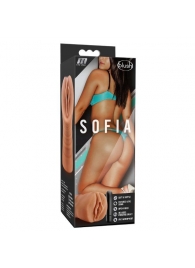 Мастурбатор-вагина цвета карамели Sofia с вибрацией - Blush Novelties - в Златоусте купить с доставкой