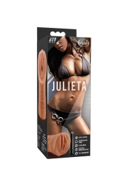 Мастурбатор-вагина цвета карамели Julieta с вибрацией - Blush Novelties - в Златоусте купить с доставкой