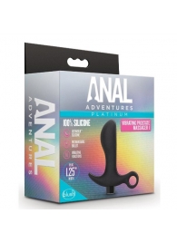 Черный анальный вибратор Silicone Vibrating Prostate Massager 01 - 10,8 см. - Blush Novelties - в Златоусте купить с доставкой