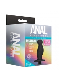 Черный анальный вибромассажёр Silicone Vibrating Prostate Massager 02 - 10,8 см. - Blush Novelties - в Златоусте купить с доставкой