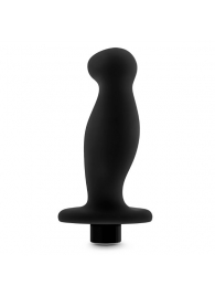 Черный анальный вибромассажёр Silicone Vibrating Prostate Massager 02 - 10,8 см. - Blush Novelties - в Златоусте купить с доставкой