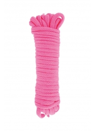 Розовая веревка для связывания Sweet Caress Rope - 10 метров - Sweet Caress - купить с доставкой в Златоусте