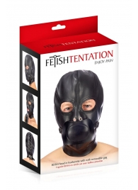 Маска-шлем с прорезями для глаз и регулируемым кляпом - Fetish Tentation - купить с доставкой в Златоусте