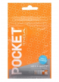 Карманный мастурбатор HEXA-BRICK - Tenga - в Златоусте купить с доставкой