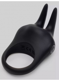Черное эрекционное виброкольцо Sensation Rechargeable Vibrating Rabbit Love Ring - Fifty Shades of Grey - в Златоусте купить с доставкой