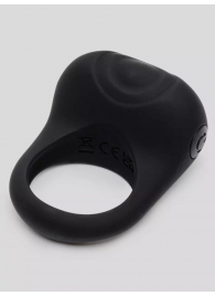 Черное эрекционное виброкольцо Sensation Rechargeable Vibrating Love Ring - Fifty Shades of Grey - в Златоусте купить с доставкой