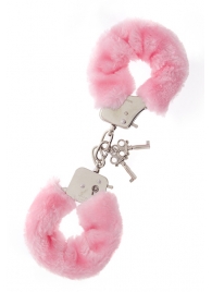 Металлические наручники с розовой меховой опушкой METAL HANDCUFF WITH PLUSH PINK - Dream Toys - купить с доставкой в Златоусте