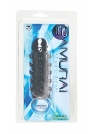 Дымчатая стимулирующая насадка с закрытой головкой SAMURAI PENIS SLEEVE BLACK - 14,5 см. - NMC - в Златоусте купить с доставкой